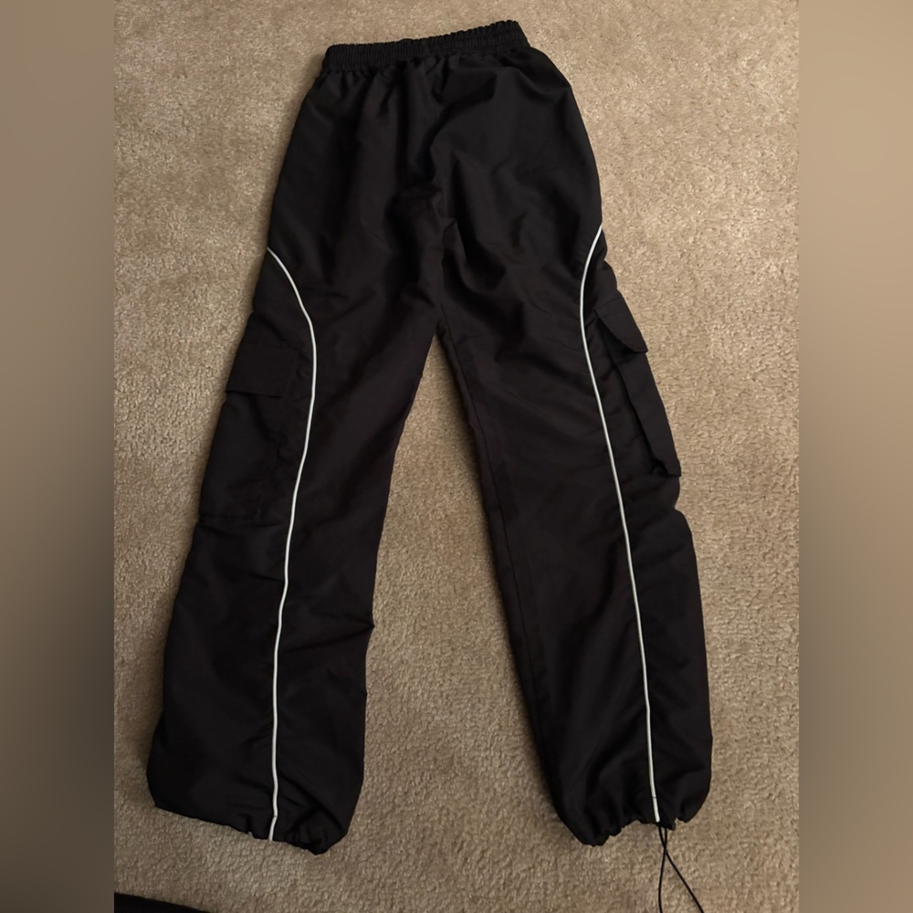 Women’s/teen black and white track pants/dance/cargo pants